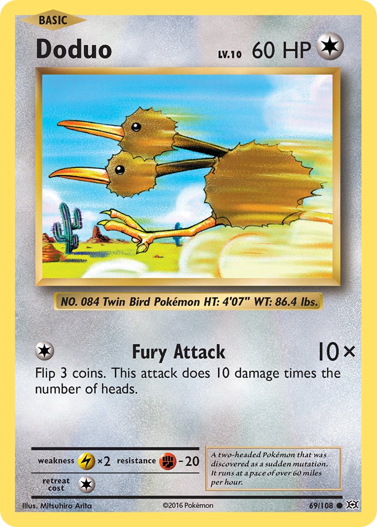 Doduo - Evolutions (Common) [EVO-69] English / Near Mint / Normal