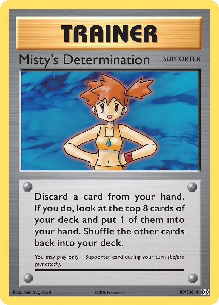 Misty's Determination - Evolutions (Uncommon) [EVO-80] English / Near Mint / Normal