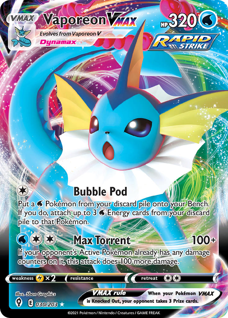 Vaporeon VMAX - Evolving Skies (Ultra Rare) [EVS-030] English / Near Mint / Normal