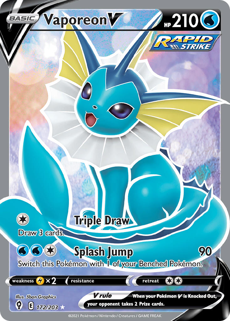 Vaporeon V - Evolving Skies (Ultra Rare) [EVS-172] English / Near Mint / Normal