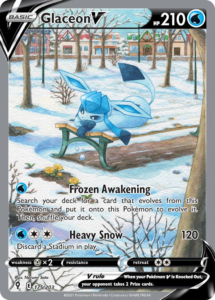 Glaceon V - Evolving Skies (Ultra Rare) [EVS-175] English / Near Mint / Normal