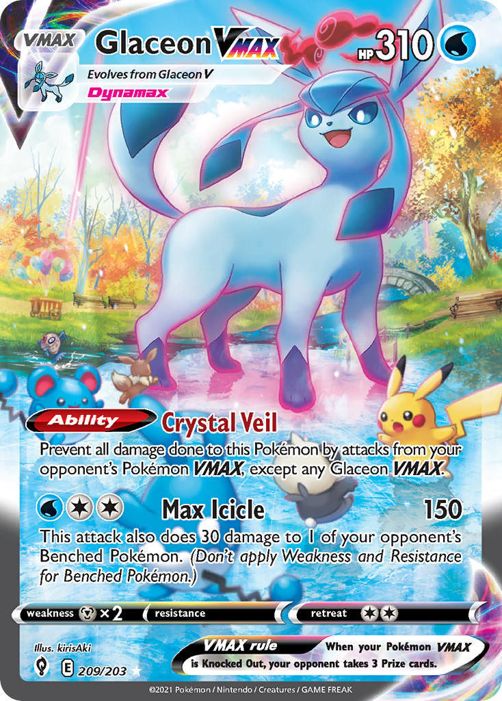 Glaceon VMAX - Evolving Skies (Secret Rare) [EVS-209] English / Near Mint / Normal