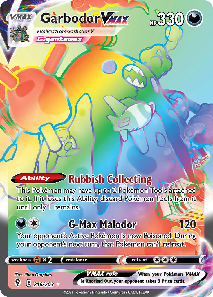 Garbodor VMAX - Evolving Skies (Secret Rare) [EVS-216] English / Near Mint / Normal
