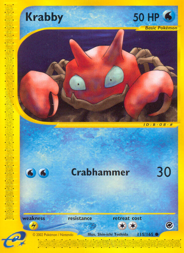 Krabby⁣ - Expedition Base Set⁣ (Common)⁣ [115] English / Played / Normal