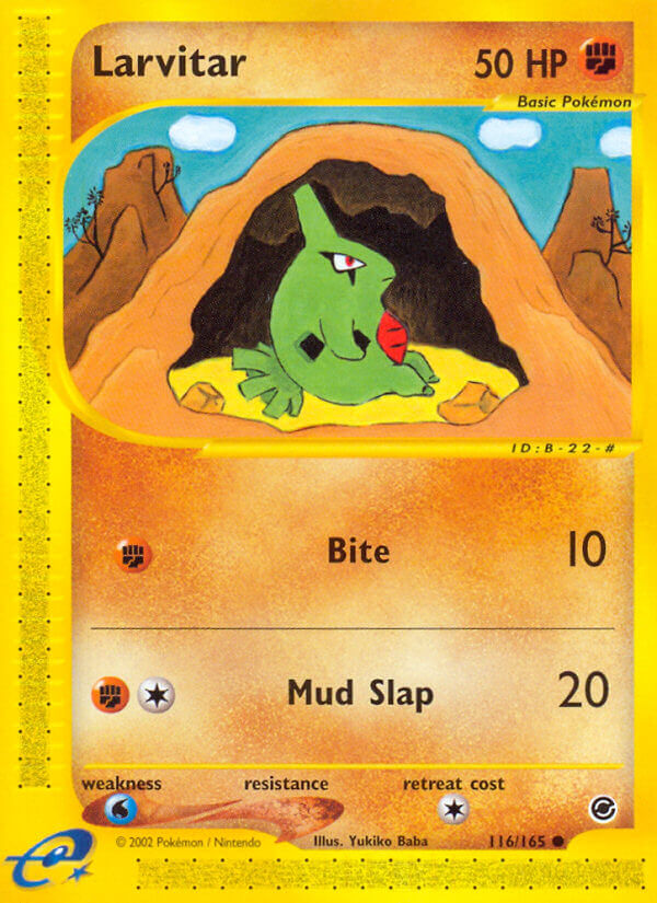 Larvitar⁣ - Expedition Base Set⁣ (Common)⁣ [116] English / Good / Reverse-Holo Normal