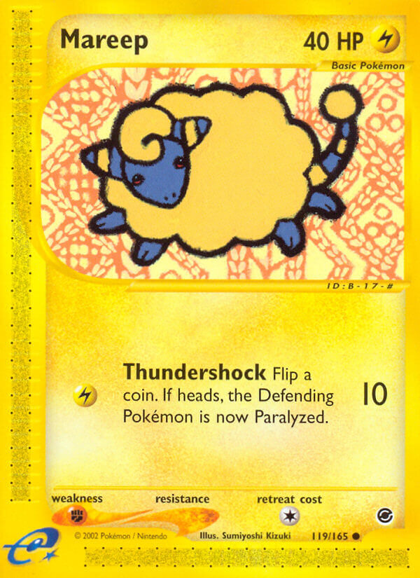 Mareep⁣ - Expedition Base Set⁣ (Common)⁣ [119] English / Played / Normal