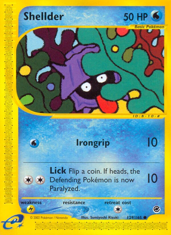 Shellder⁣ - Expedition Base Set⁣ (Common)⁣ [129] English / Light Played / Reverse-Holo Normal