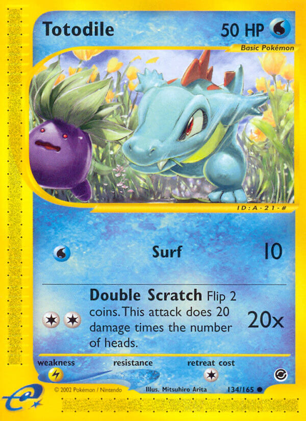 Totodile⁣ - Expedition Base Set⁣ (Common)⁣ [134] English / Played / Normal