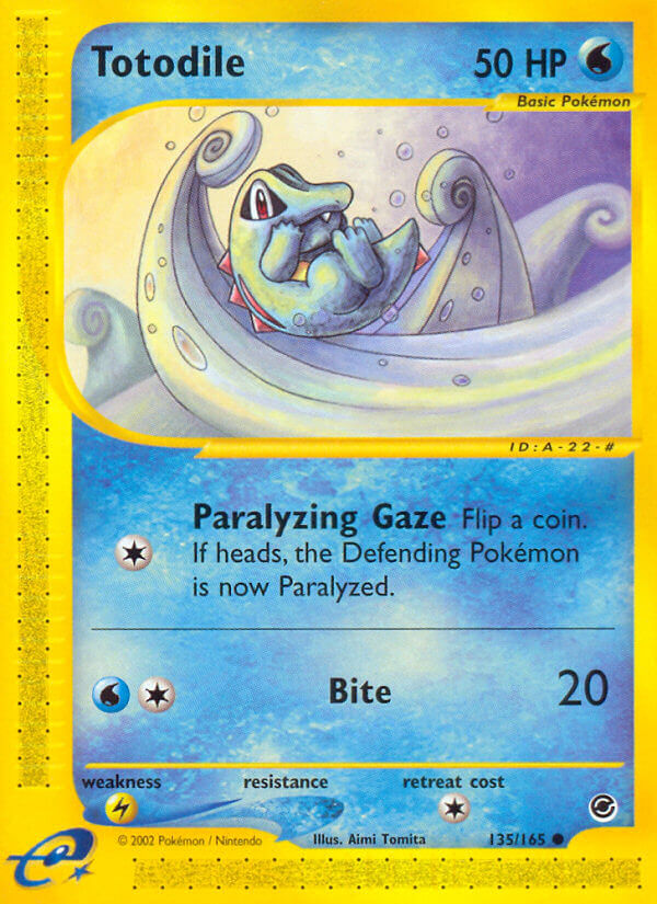 Totodile⁣ - Expedition Base Set⁣ (Common)⁣ [135] English / Light Played / Normal