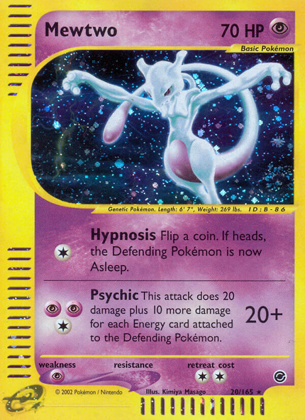 Mewtwo⁣ - Expedition Base Set⁣ (Holo Rare)⁣ [20] English / Excellent / Normal