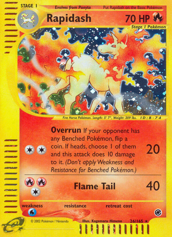 Rapidash⁣ - Expedition Base Set⁣ (Holo Rare)⁣ [26] English / Light Played / Normal