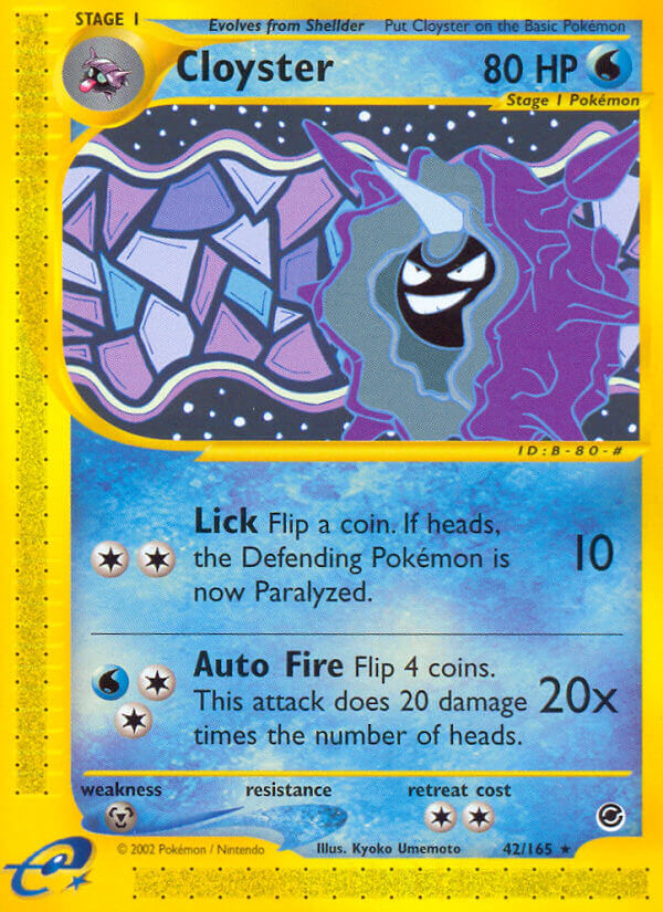 Cloyster⁣ - Expedition Base Set⁣ (Rare)⁣ [42] English / Light Played / Reverse-Holo Normal