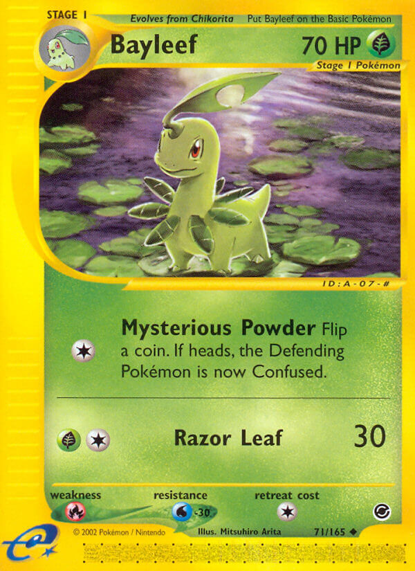 Bayleef⁣ - Expedition Base Set⁣ (Uncommon)⁣ [71] English / Played / Reverse-Holo Normal