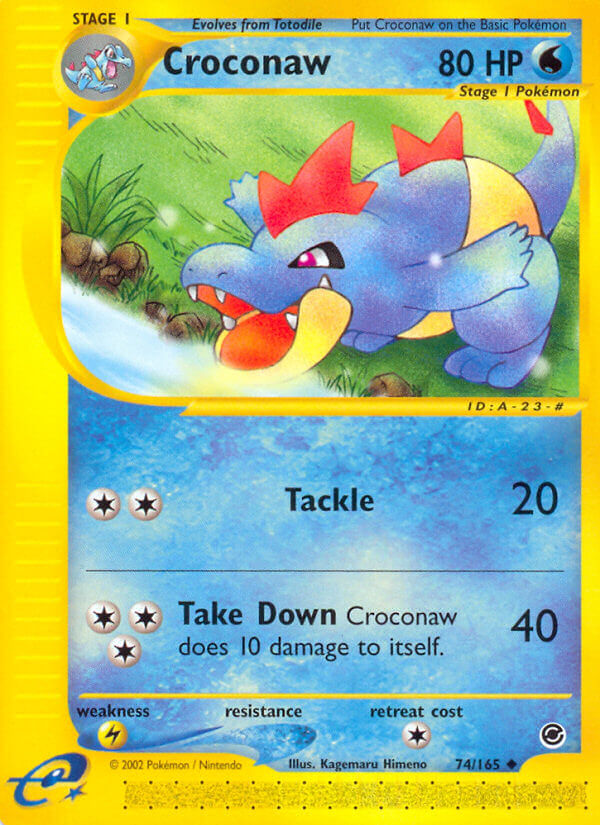 Croconaw⁣ - Expedition Base Set⁣ (Uncommon)⁣ [74] English / Excellent / Normal