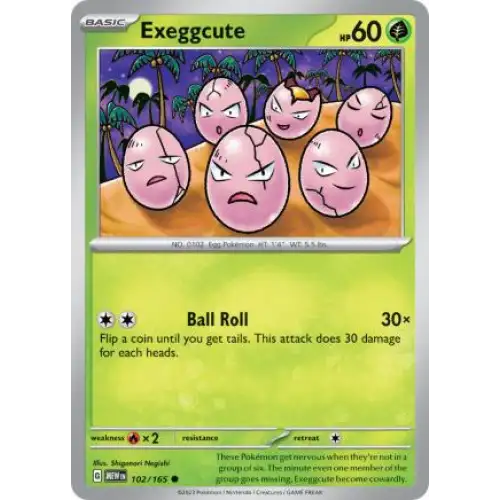 Exeggcute - 102/165 - Enkeltkort