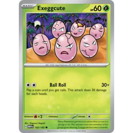 Exeggcute - 102/165 - Enkeltkort