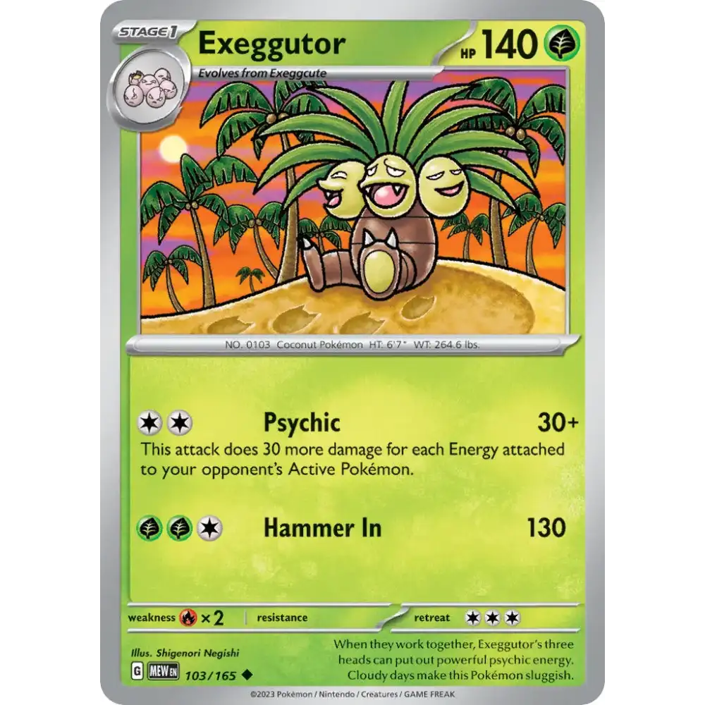 Exeggutor - 103/165 - Enkeltkort