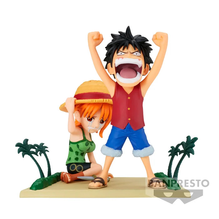 Banpresto World Collectable Figure One Piece Log Stories Monkey D. Luffy & Nami Figur