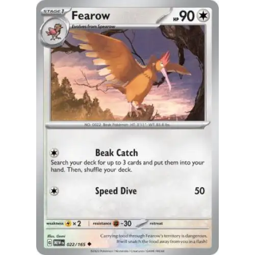 Fearow - 022/165 - Enkeltkort