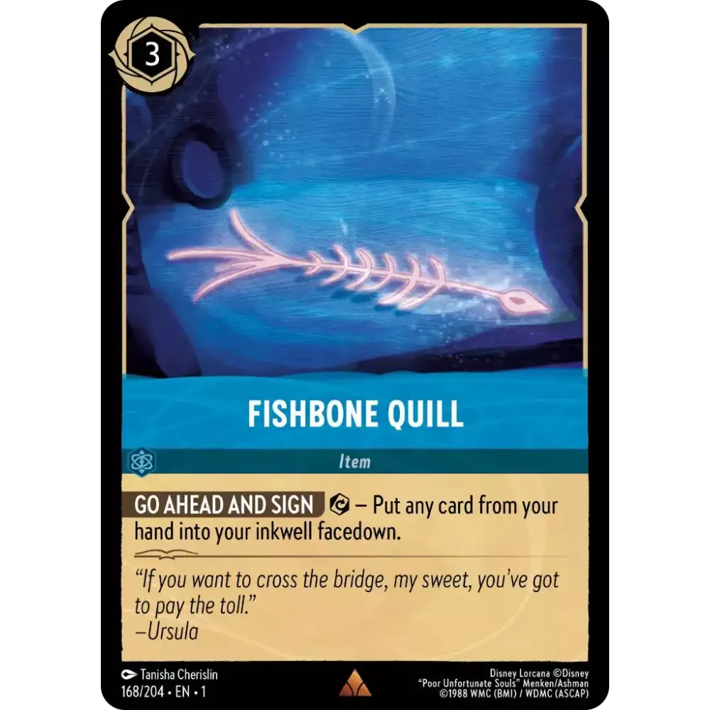 Fishbone Quill (Rare) - 168/204 - Disney Lorcana Singles