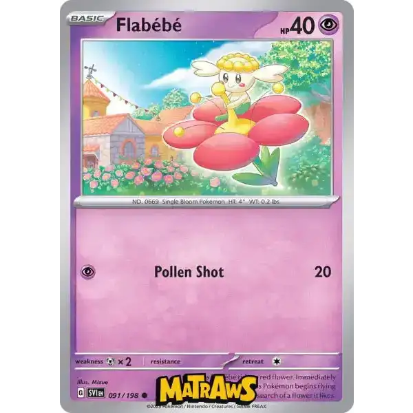 Flabébé - 091/198 Enkeltkort Scarlet & Violet Base Set 