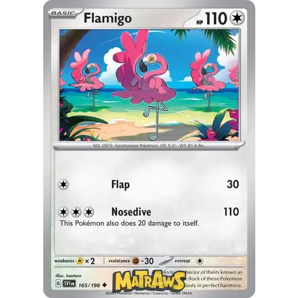 Flamigo - 165/198 Enkeltkort Scarlet & Violet Base Set 