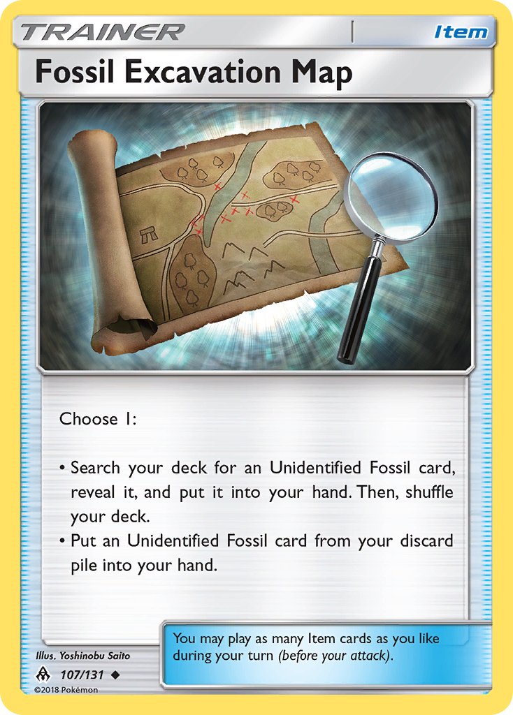 Fossil Excavation Map - Forbidden Light (Uncommon) [FLI-107] English / Near Mint / Normal