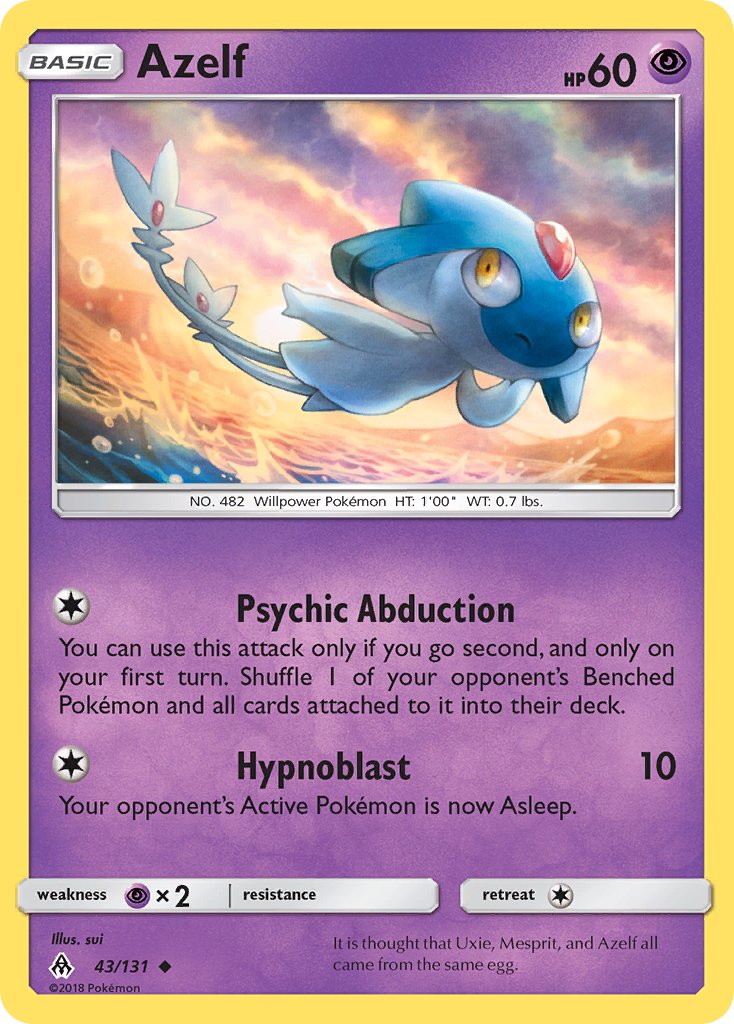 Azelf - Forbidden Light (Uncommon) [FLI-43] English / Near Mint / Normal
