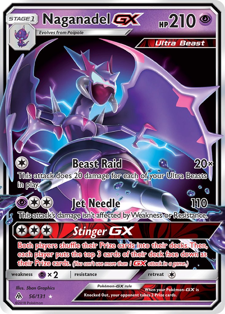 Naganadel GX⁣ - Forbidden Light⁣ (Ultra Rare)⁣ [56] English / Near Mint / Normal