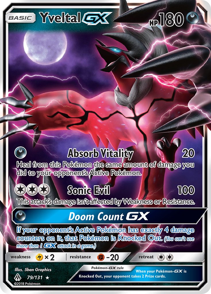 Yveltal GX - Forbidden Light (Ultra Rare) [FLI-79] English / Near Mint / Normal