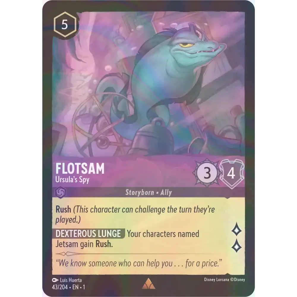 Flotsam - Ursula’s Spy - Foil (Rare) - 43/204 - Disney