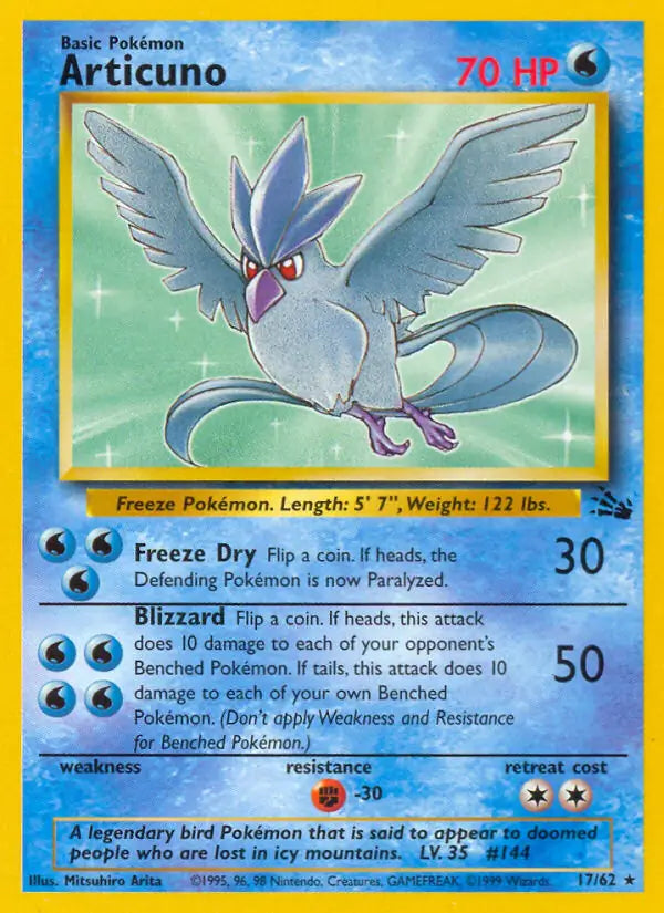 Articuno⁣ - Fossil⁣ (Rare)⁣ [17] English / Poor / Normal