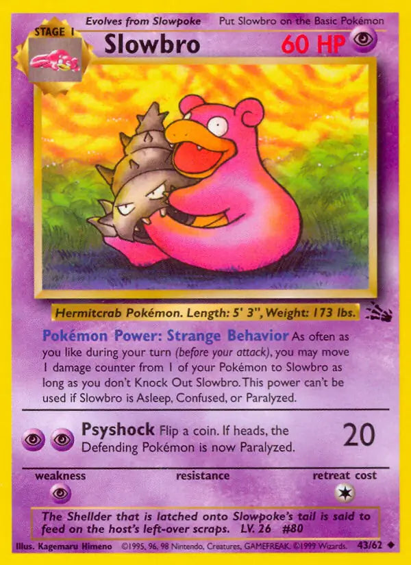 Slowbro⁣ - Fossil⁣ (Uncommon)⁣ [43] English / Played / Normal