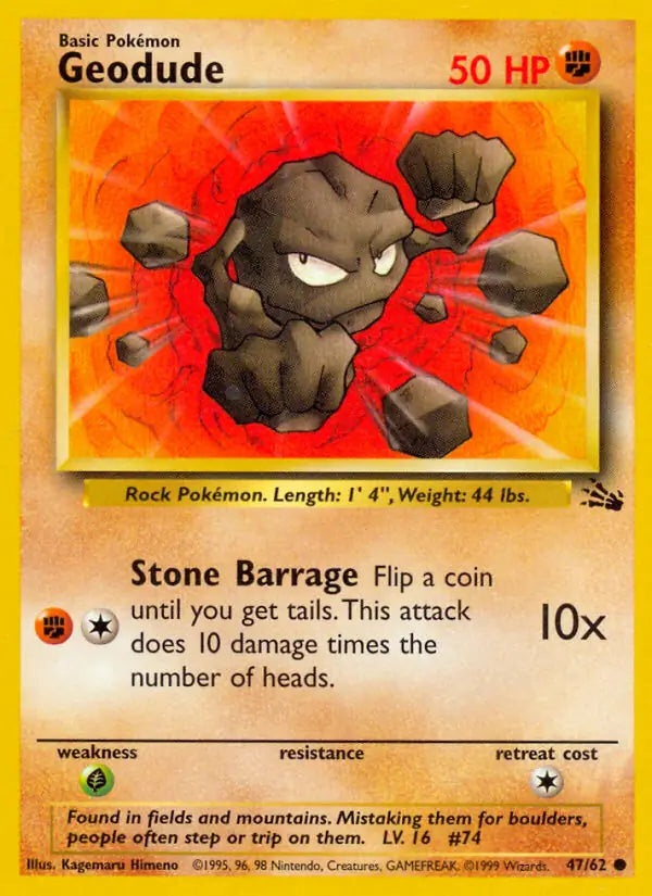 Geodude⁣ - Fossil⁣ (Common)⁣ [47] English / Played / Normal