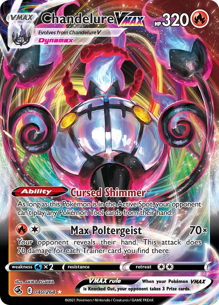 Chandelure VMAX - Fusion Strike (Ultra Rare) [FST-040] English / Near Mint / Normal