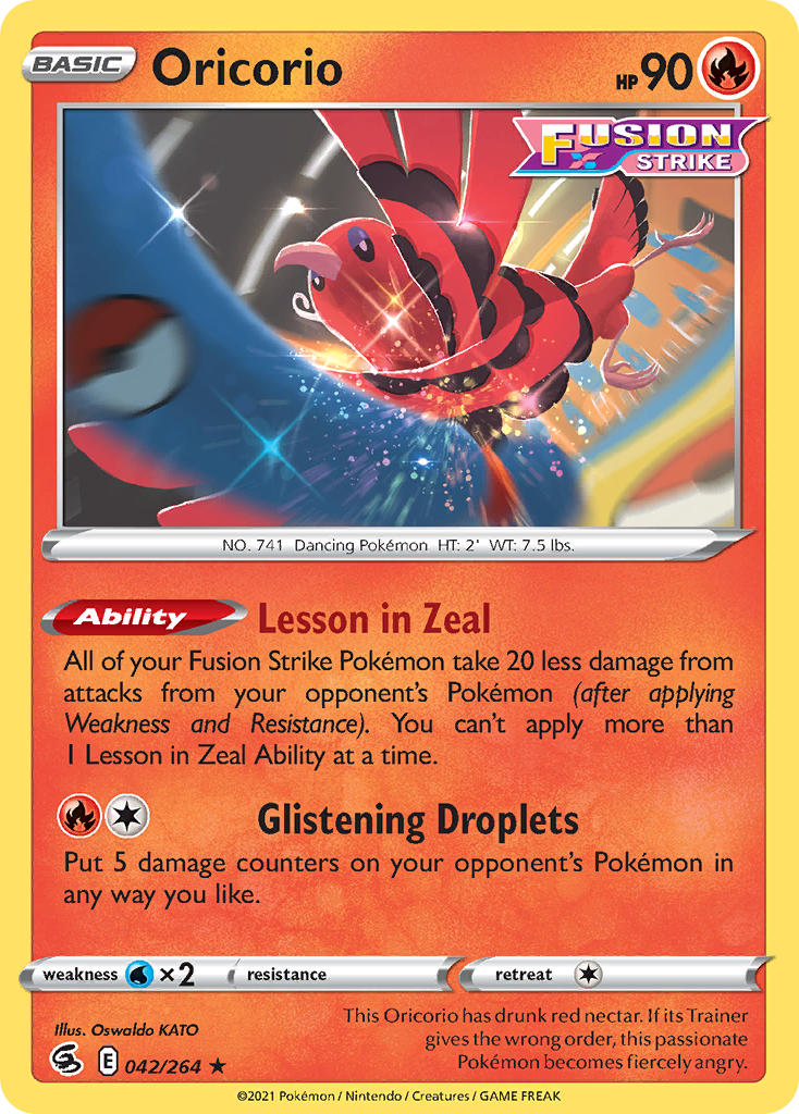 Oricorio - Fusion Strike (Rare) [FST-042] English / Near Mint / Normal
