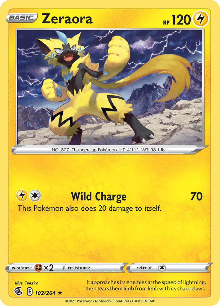 Zeraora - Fusion Strike (Rare) [FST-102] English / Near Mint / Normal