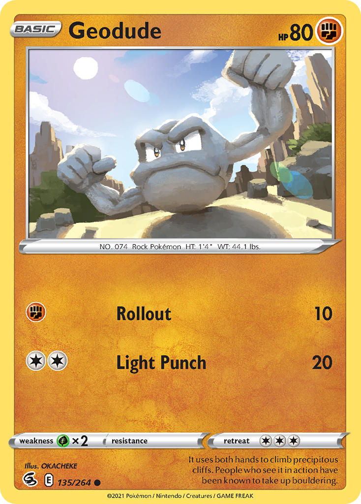 Geodude - Fusion Strike (Common) [FST-135] English / Near Mint / Normal