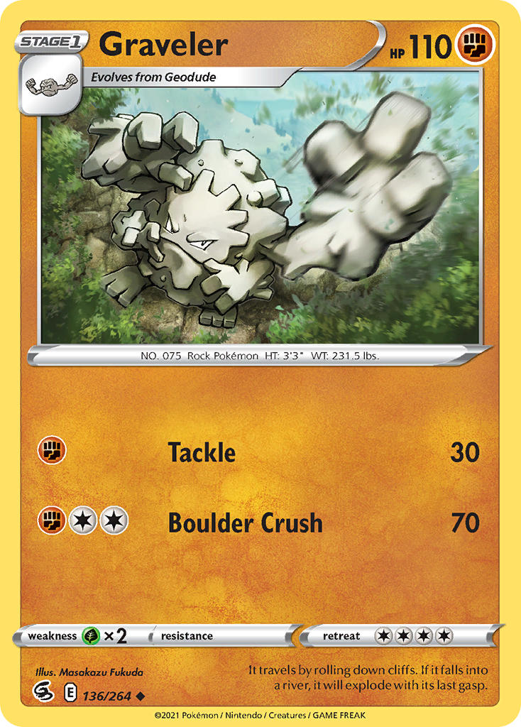 Graveler - Fusion Strike (Uncommon) [FST-136] English / Near Mint / Normal