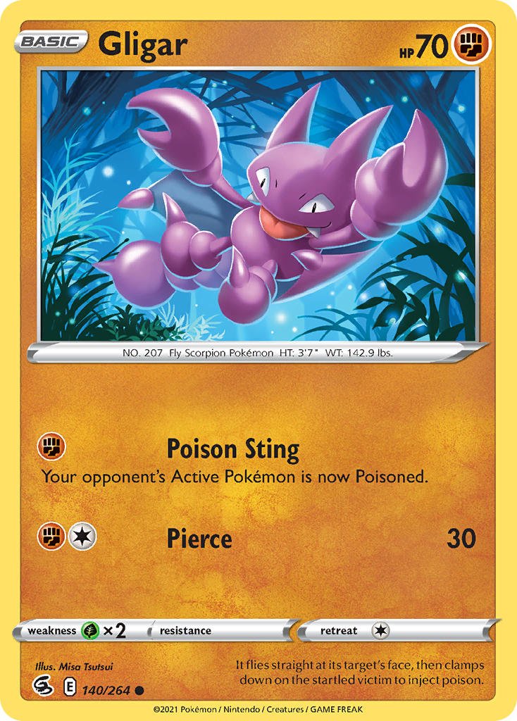 Gligar - Fusion Strike (Common) [FST-140] English / Near Mint / Normal
