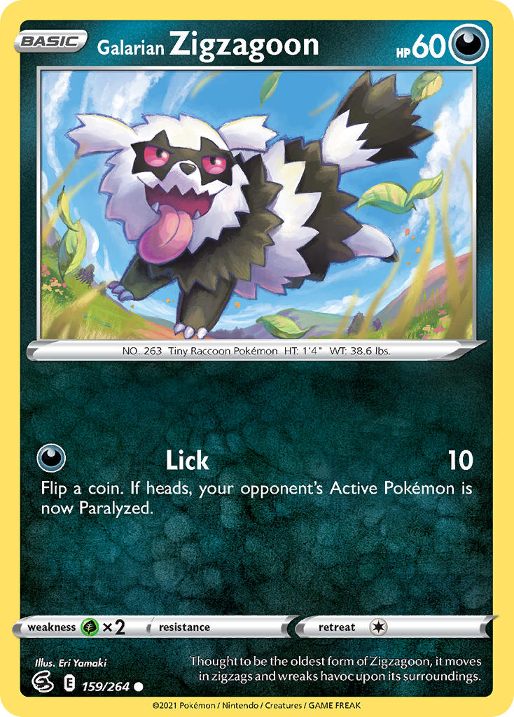 Galarian Zigzagoon - Fusion Strike (Common) [FST-159] English / Near Mint / Normal