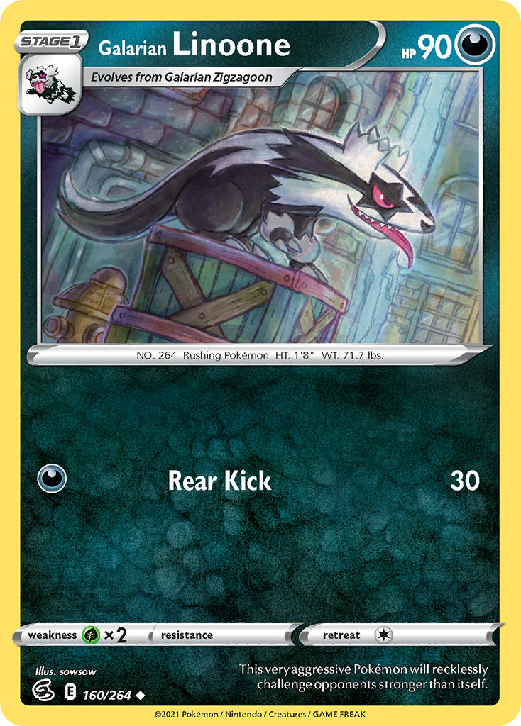 Galarian Linoone - Fusion Strike (Uncommon) [FST-160] English / Near Mint / Normal