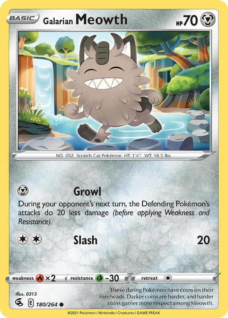 Galarian Meowth - Fusion Strike (Common) [FST-180] English / Near Mint / Normal