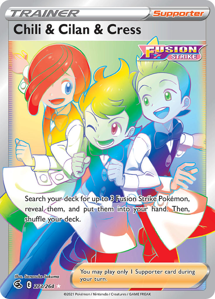 Chili & Cilan & Cress - Fusion Strike (Secret Rare) [FST-273] English / Near Mint / Normal
