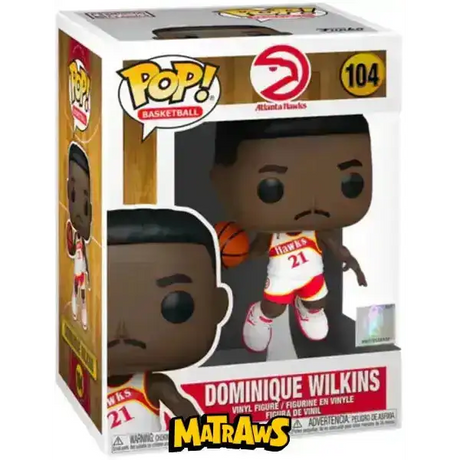 Funko POP! - Basketball: Dominique Wilkins (Atlanta Hawks) #104 Action- og legetøjsfigurer Funko POP! 