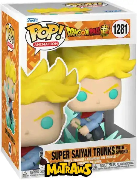 Funko POP! - Dragon Ball Super: Super Saiyan Trunks with Sword #1281 Action- og legetøjsfigurer Funko POP! 