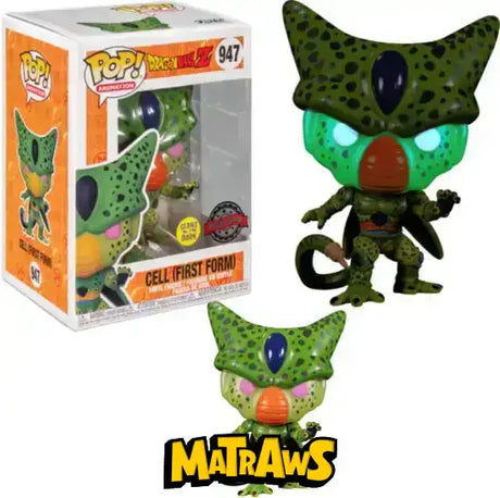 Funko POP! - Dragon Ball Z: Cell (First Form) (Glow in Dark) #947 Action- og legetøjsfigurer Funko POP! 