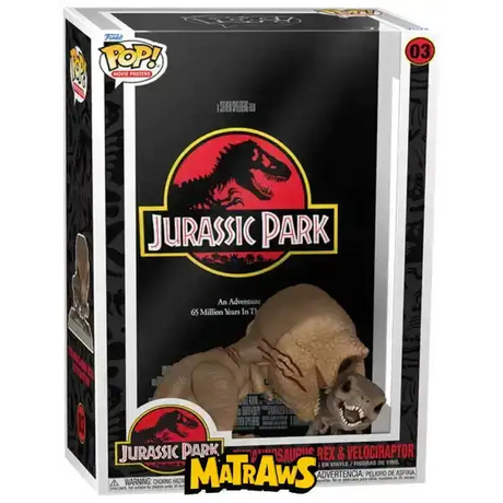 Funko POP! - Movie Posters: Jurassic Park: Tyrannosaurus Rex and Velociraptor #03 Action- og legetøjsfigurer Funko POP! 
