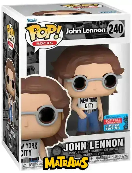 Funko POP! - Rocks: John Lennon (NYC Shirt) - Limited Edition 2021 Fall Convention #240 Action- og legetøjsfigurer Funko POP! 