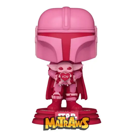 Funko Pop! - Star Wars: The Mandalorian With Grogu (Special Edition) #498 Action- Og Legetøjsfigurer